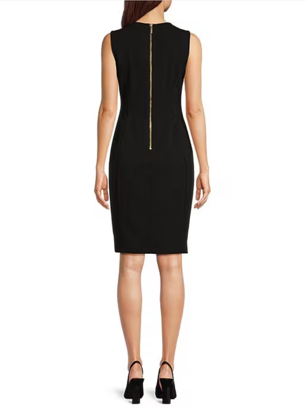 Calvin Klein Black Midi Sheath Dress size 4